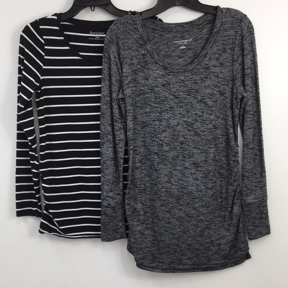 Liz Lang/Bump Start Maternity Long Sleeve Shirt Bundle of 2 Size S GREAT